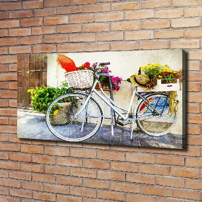 Foto obraz canvas Biały rower