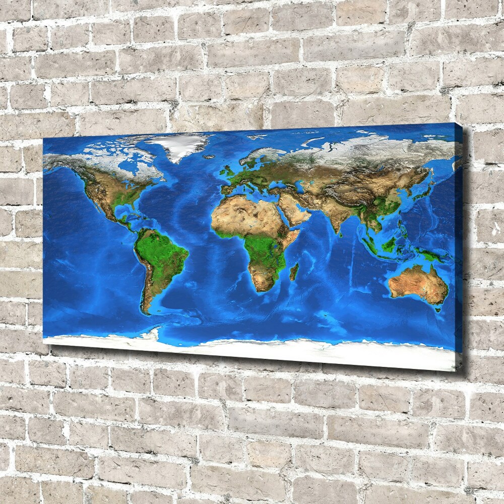 Foto obraz canvas Mapa świata