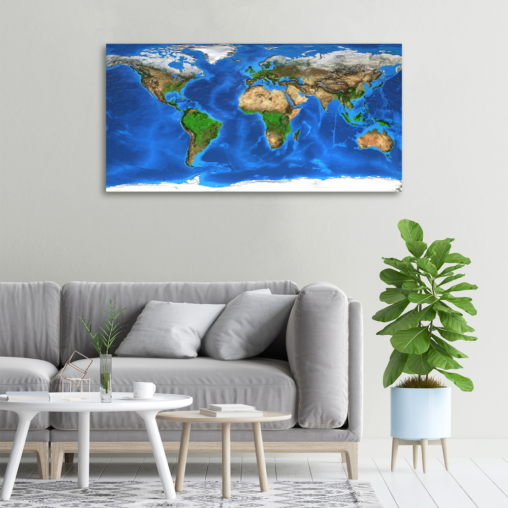 Foto obraz canvas Mapa świata