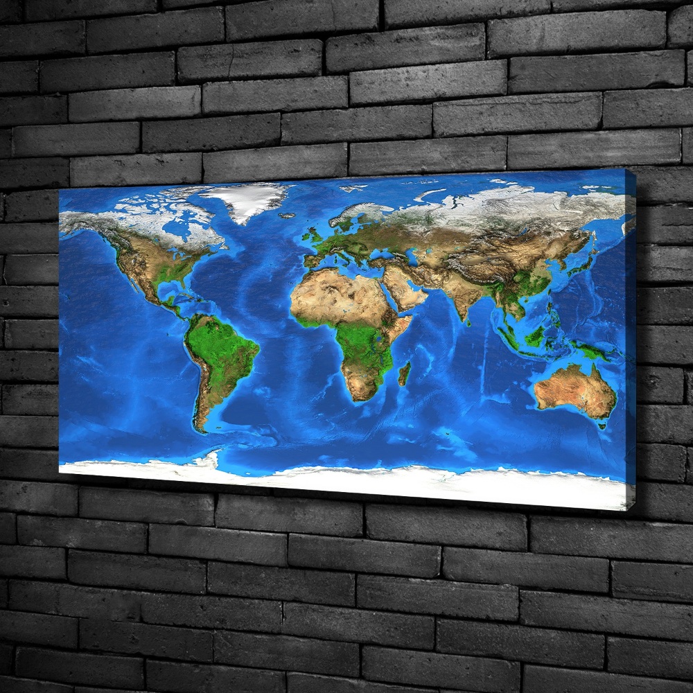 Foto obraz canvas Mapa świata