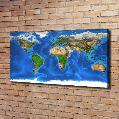 Foto obraz canvas Mapa świata