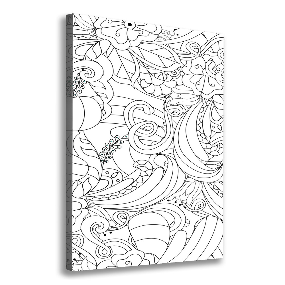 Foto obraz na płótnie pionowy Tło Zentangle