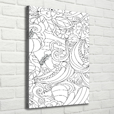 Foto obraz na płótnie pionowy Tło Zentangle