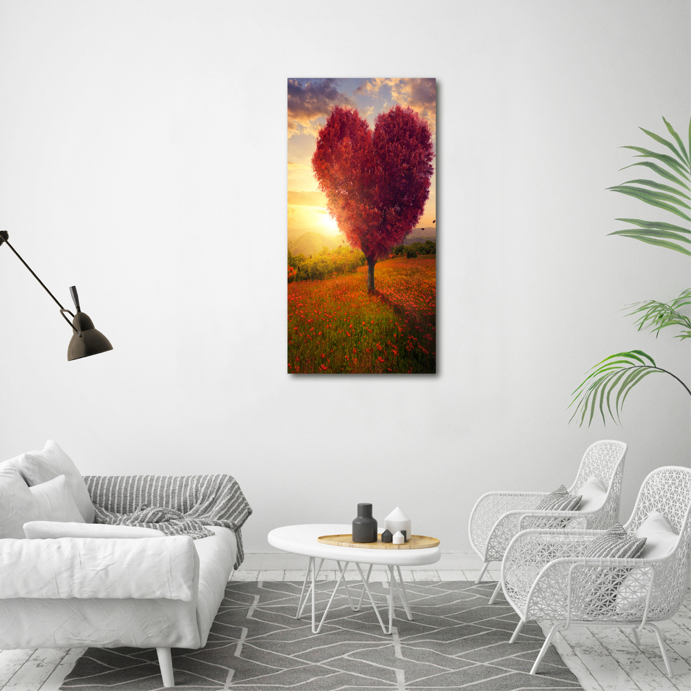 Foto obraz canvas pionowy Drzewo serce