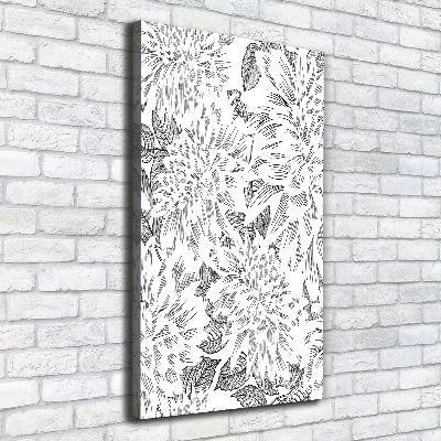 Nowoczesny obraz canvas na ramie pionowy Piwonie