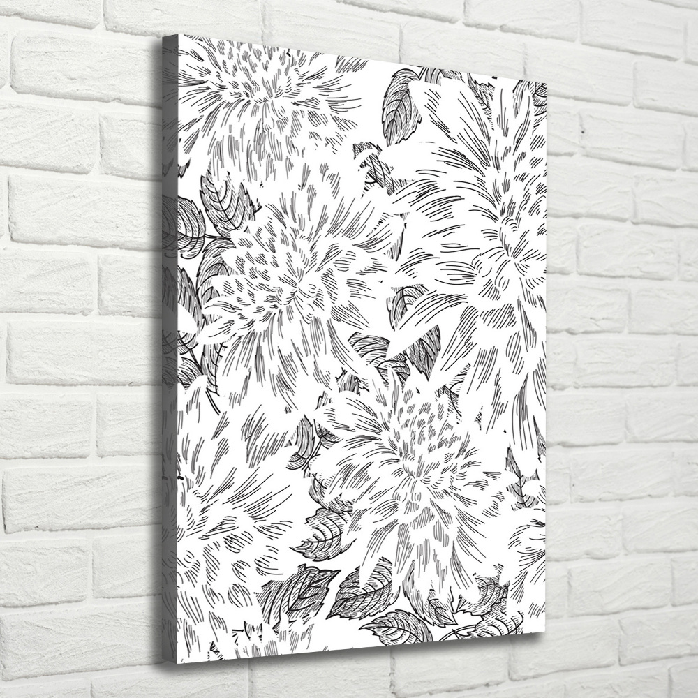 Nowoczesny obraz canvas na ramie pionowy Piwonie