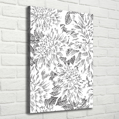 Nowoczesny obraz canvas na ramie pionowy Piwonie
