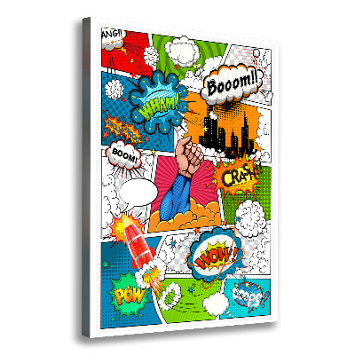 Nowoczesny fotoobraz canvas na ramie pionowy Komiks
