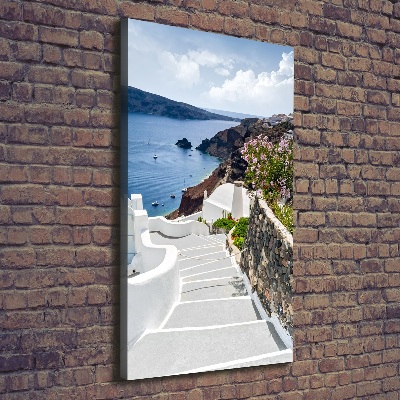 Foto obraz na płótnie pionowy Santorini Grecja