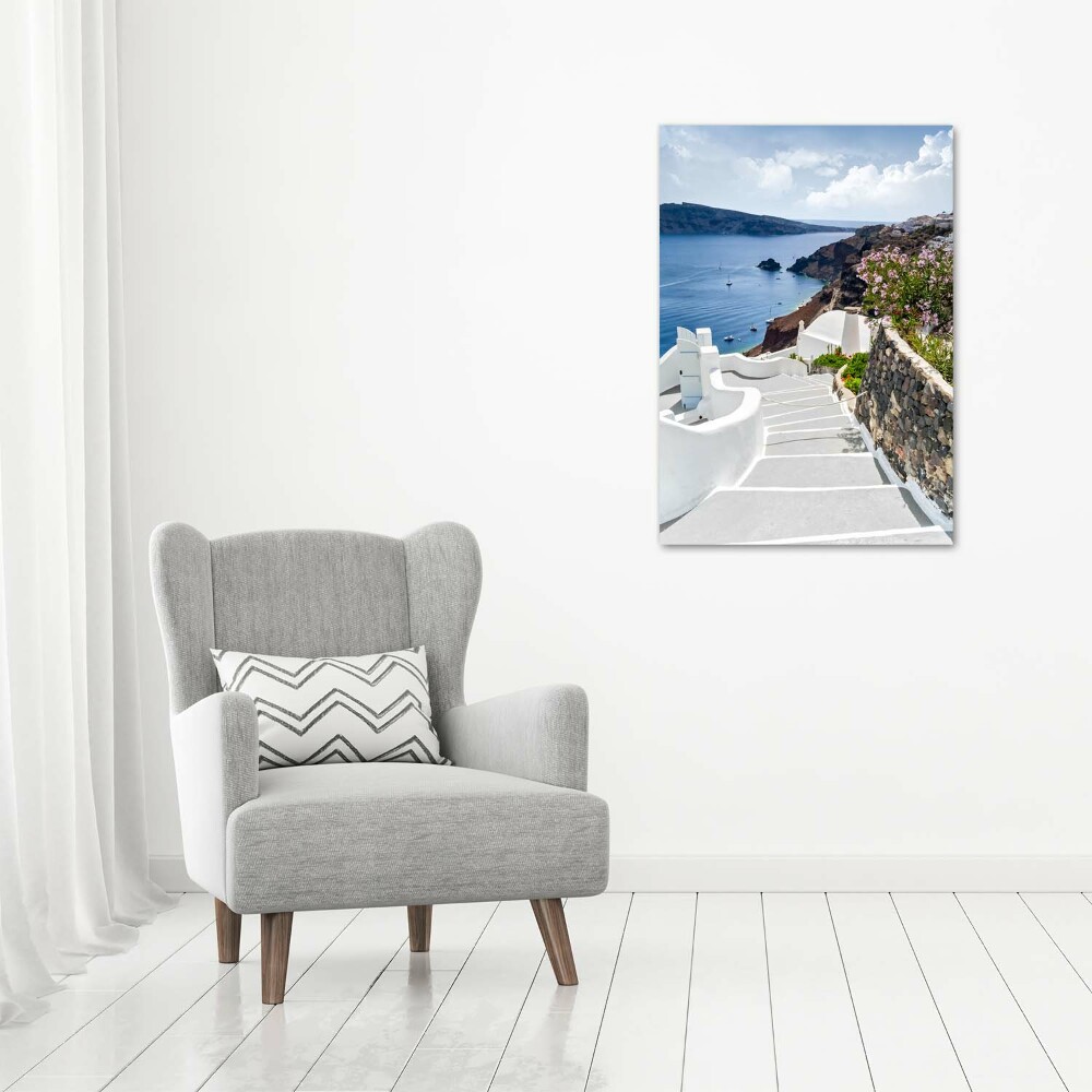 Foto obraz na płótnie pionowy Santorini Grecja