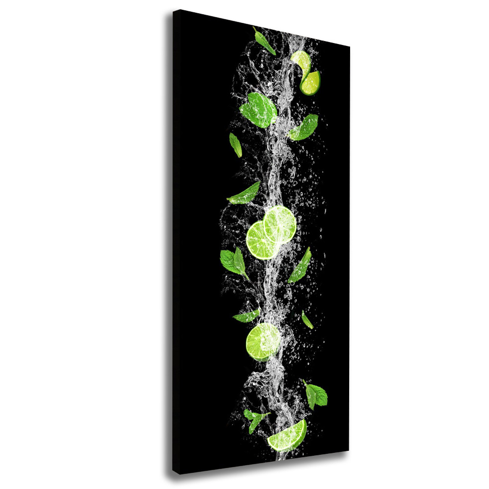 Nowoczesny obraz canvas na ramie pionowy Limonki