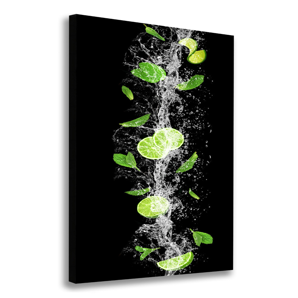Nowoczesny obraz canvas na ramie pionowy Limonki