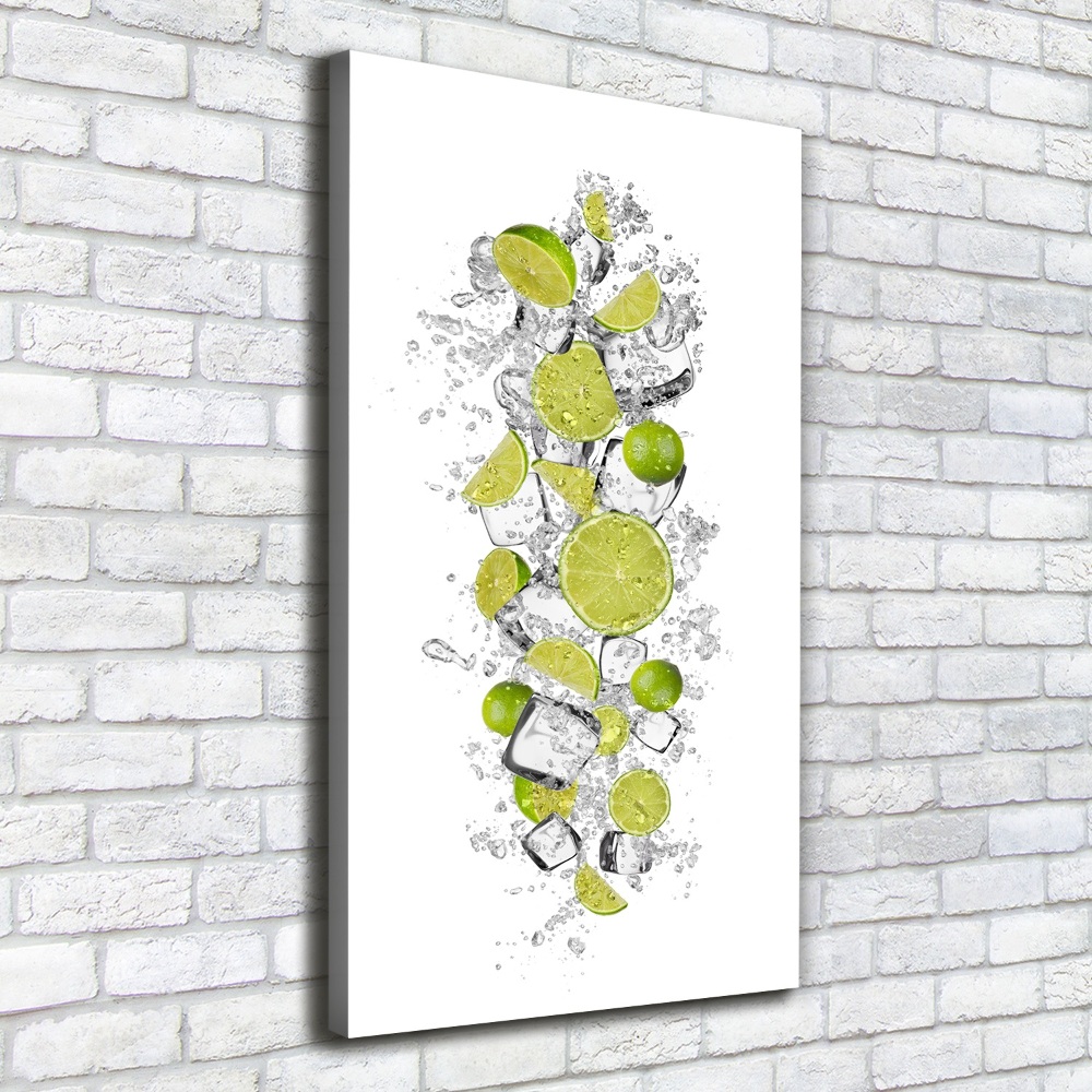 Nowoczesny obraz canvas na ramie pionowy Limonki