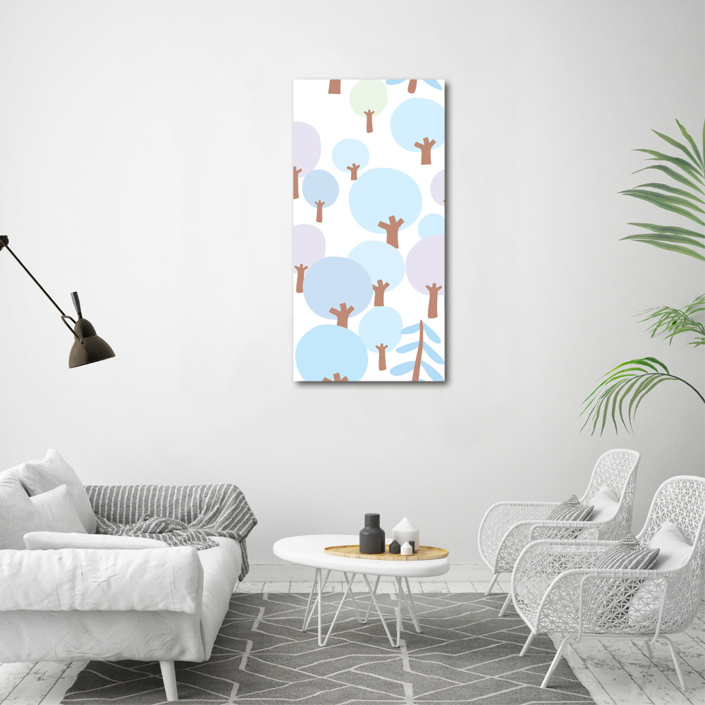 Nowoczesny fotoobraz canvas na ramie pionowy Drzewa