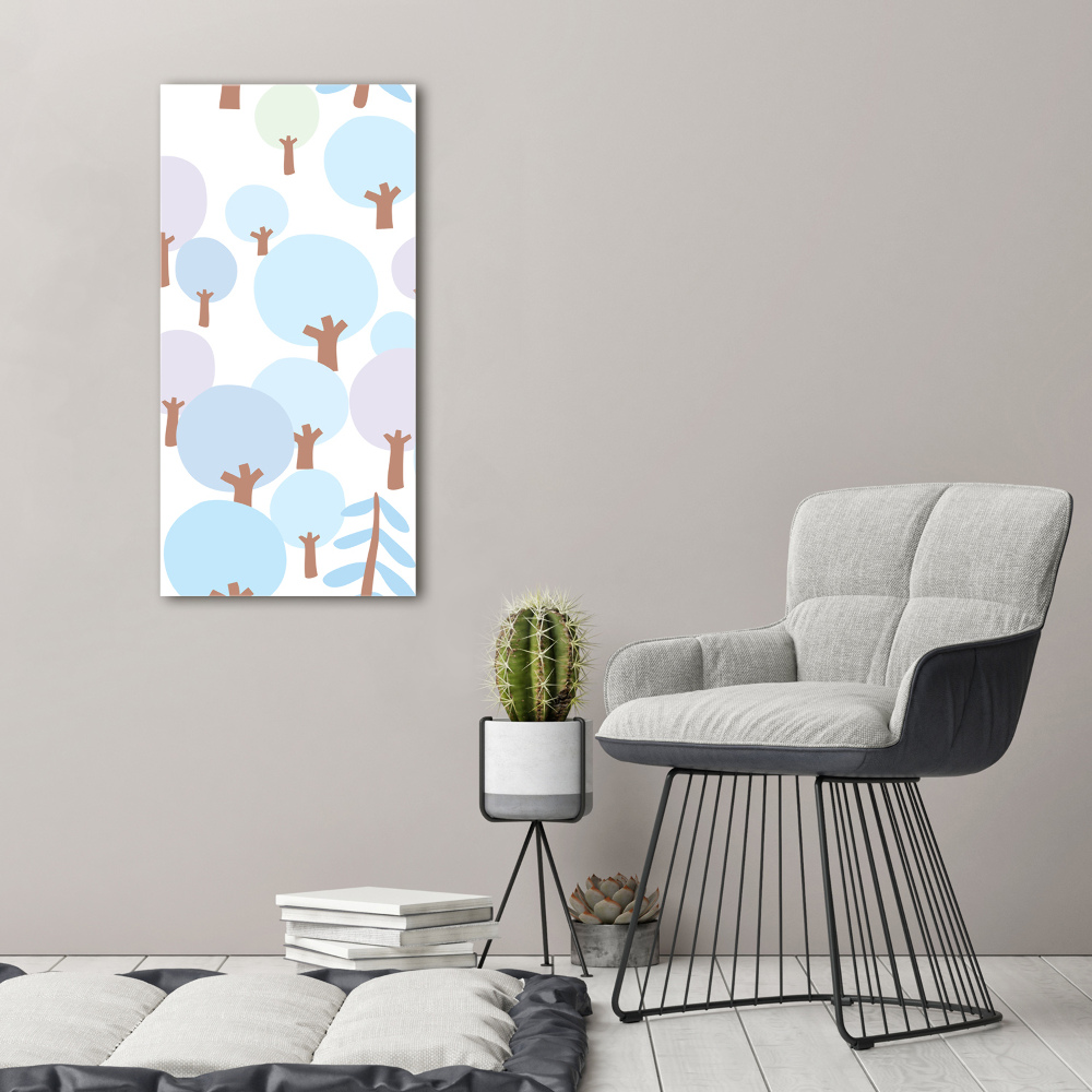 Nowoczesny fotoobraz canvas na ramie pionowy Drzewa