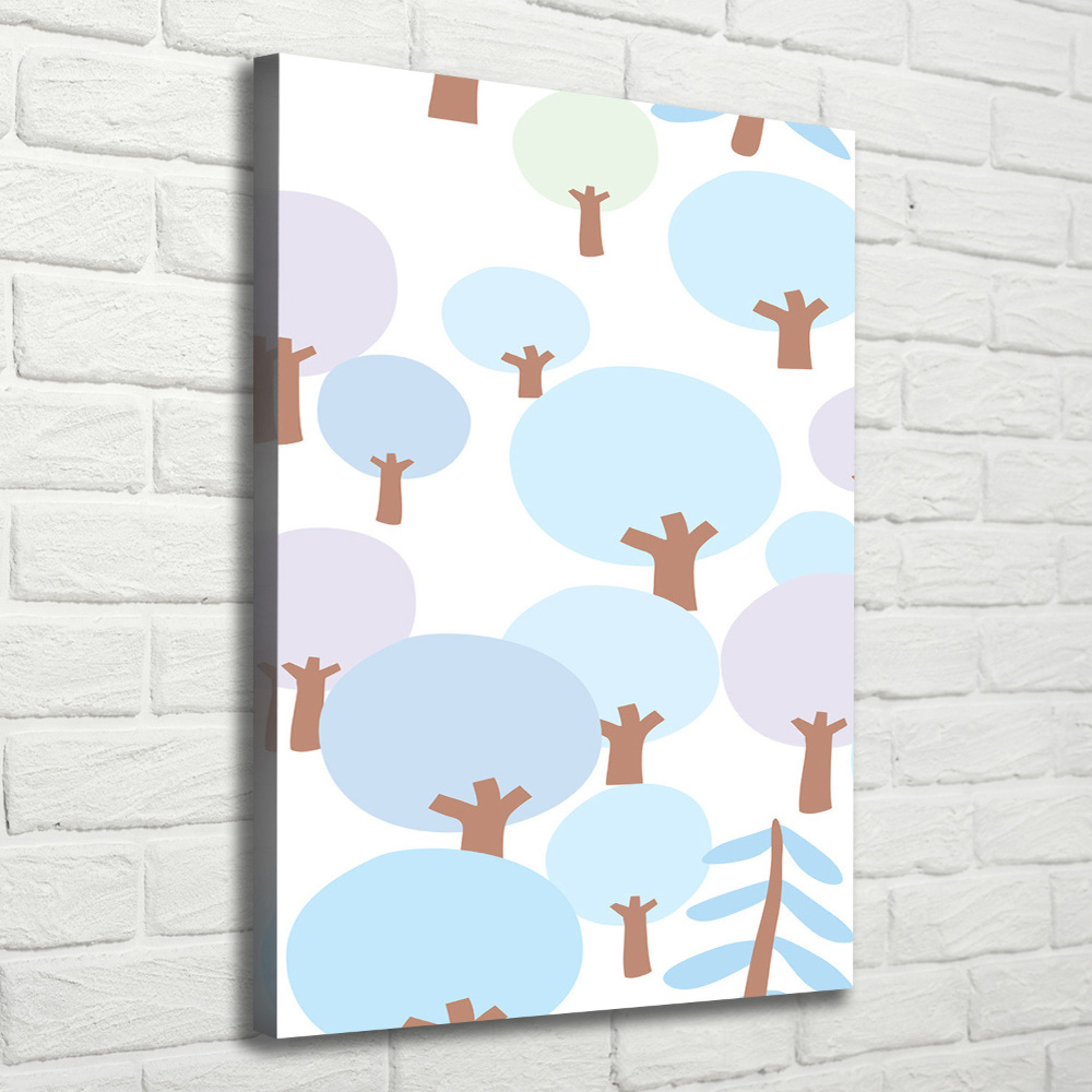 Nowoczesny fotoobraz canvas na ramie pionowy Drzewa