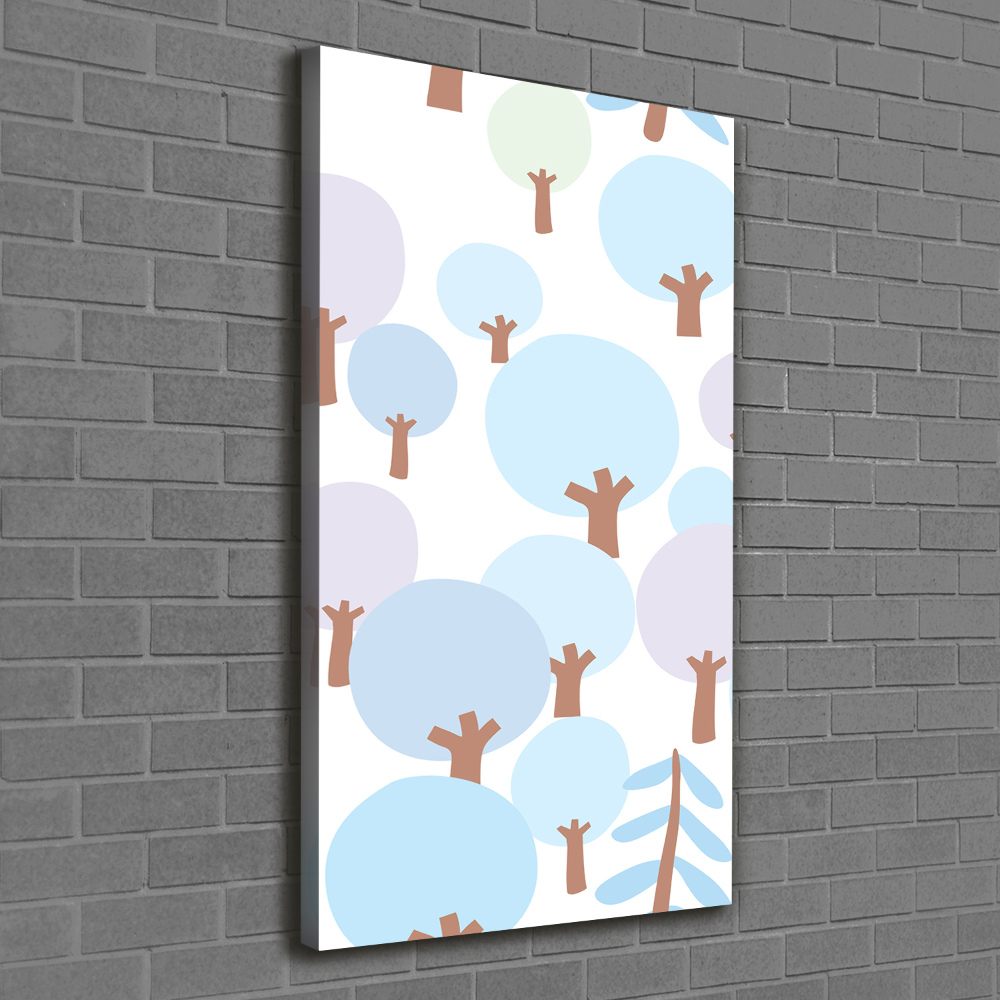 Nowoczesny fotoobraz canvas na ramie pionowy Drzewa