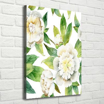 Nowoczesny obraz canvas na ramie pionowy Piwonie