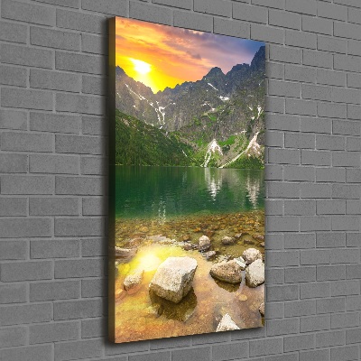 Foto obraz na płótnie pionowy Morskie oko Tatry