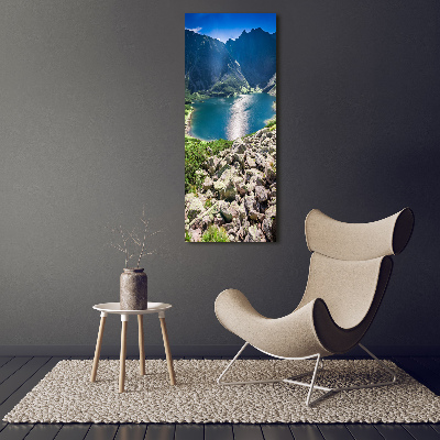 Foto obraz na płótnie pionowy Czarny staw Tatry