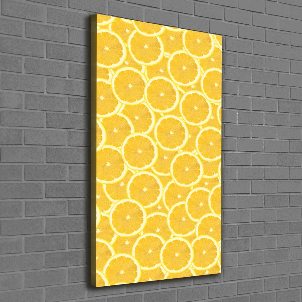 Nowoczesny obraz canvas na ramie pionowy Cytryny