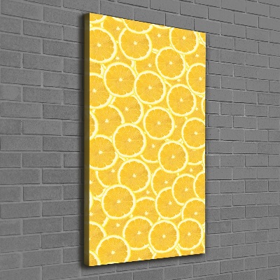 Nowoczesny obraz canvas na ramie pionowy Cytryny