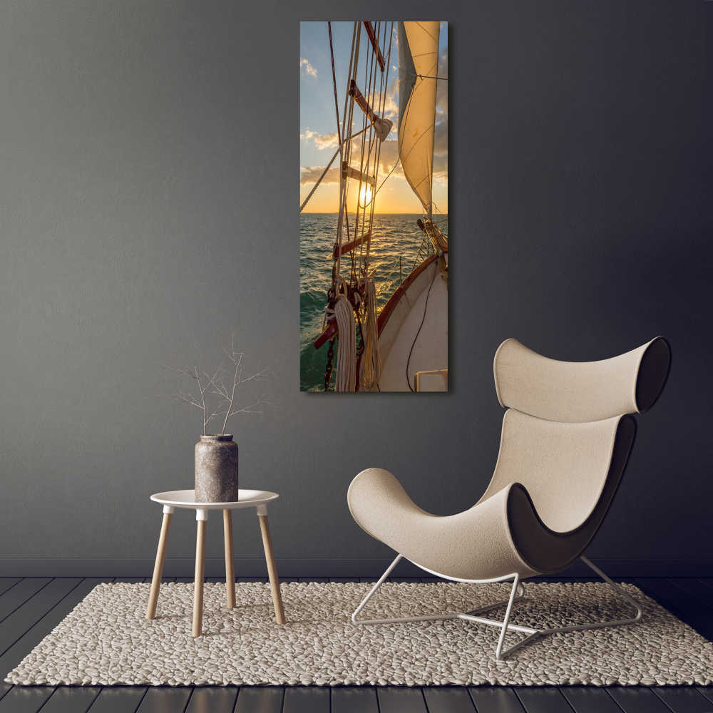 Foto obraz canvas pionowy Jacht na morzu