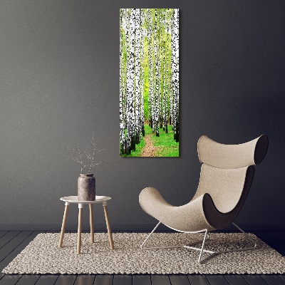 Foto obraz canvas pionowy Las brzozowy