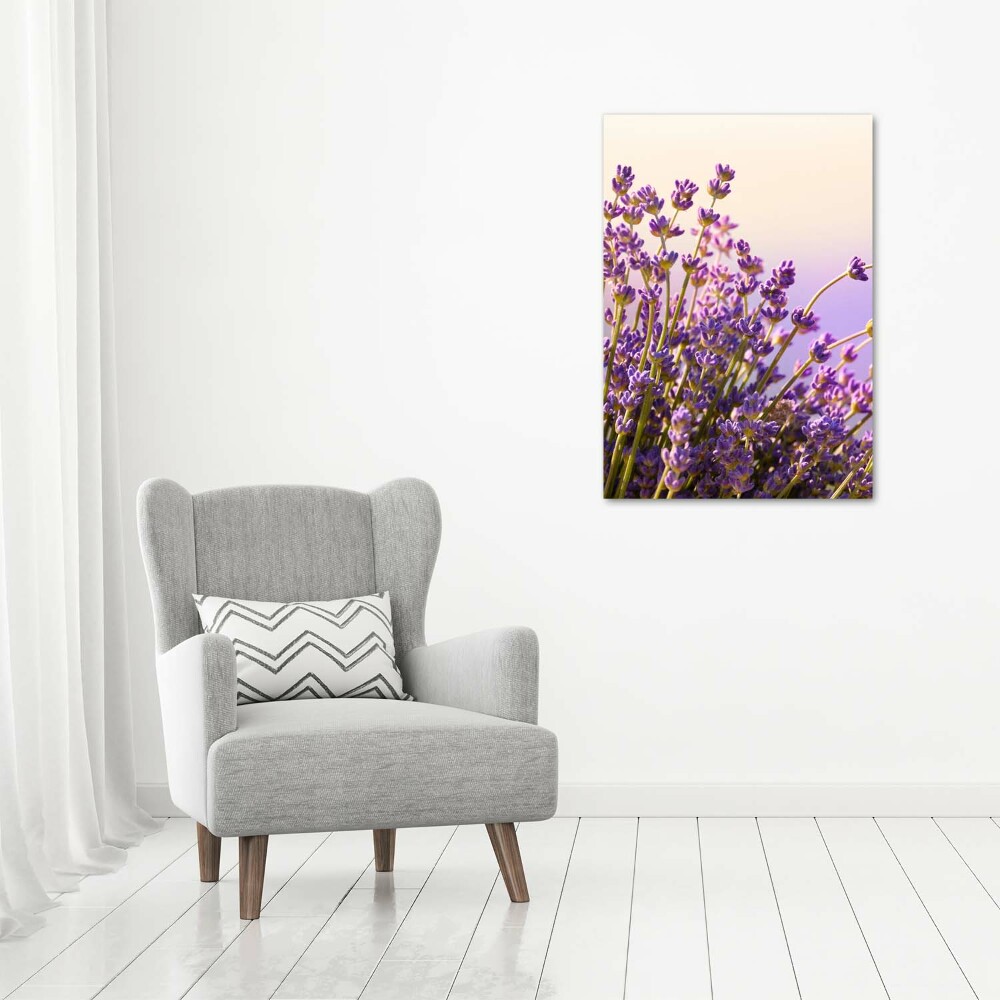 Nowoczesny obraz canvas na ramie pionowy Lawenda