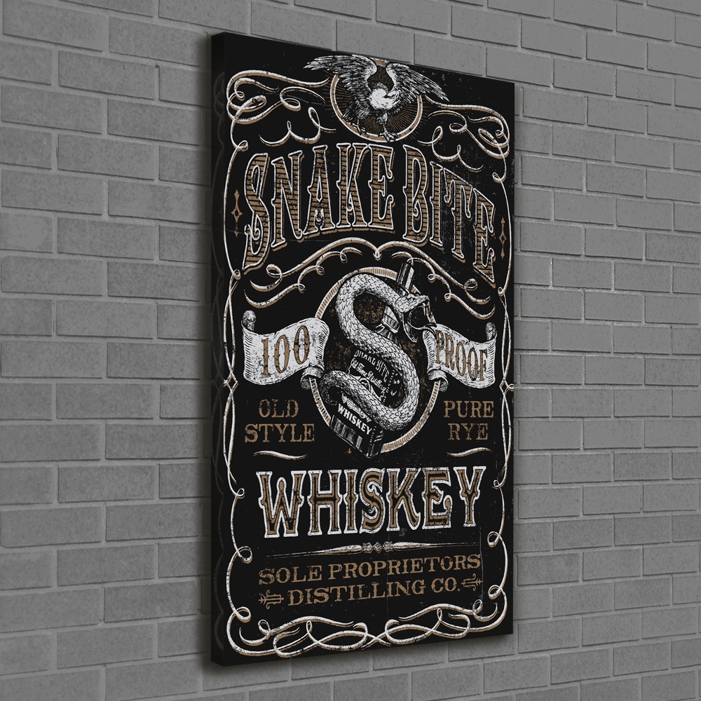 Nowoczesny obraz canvas na ramie pionowy Whiskey