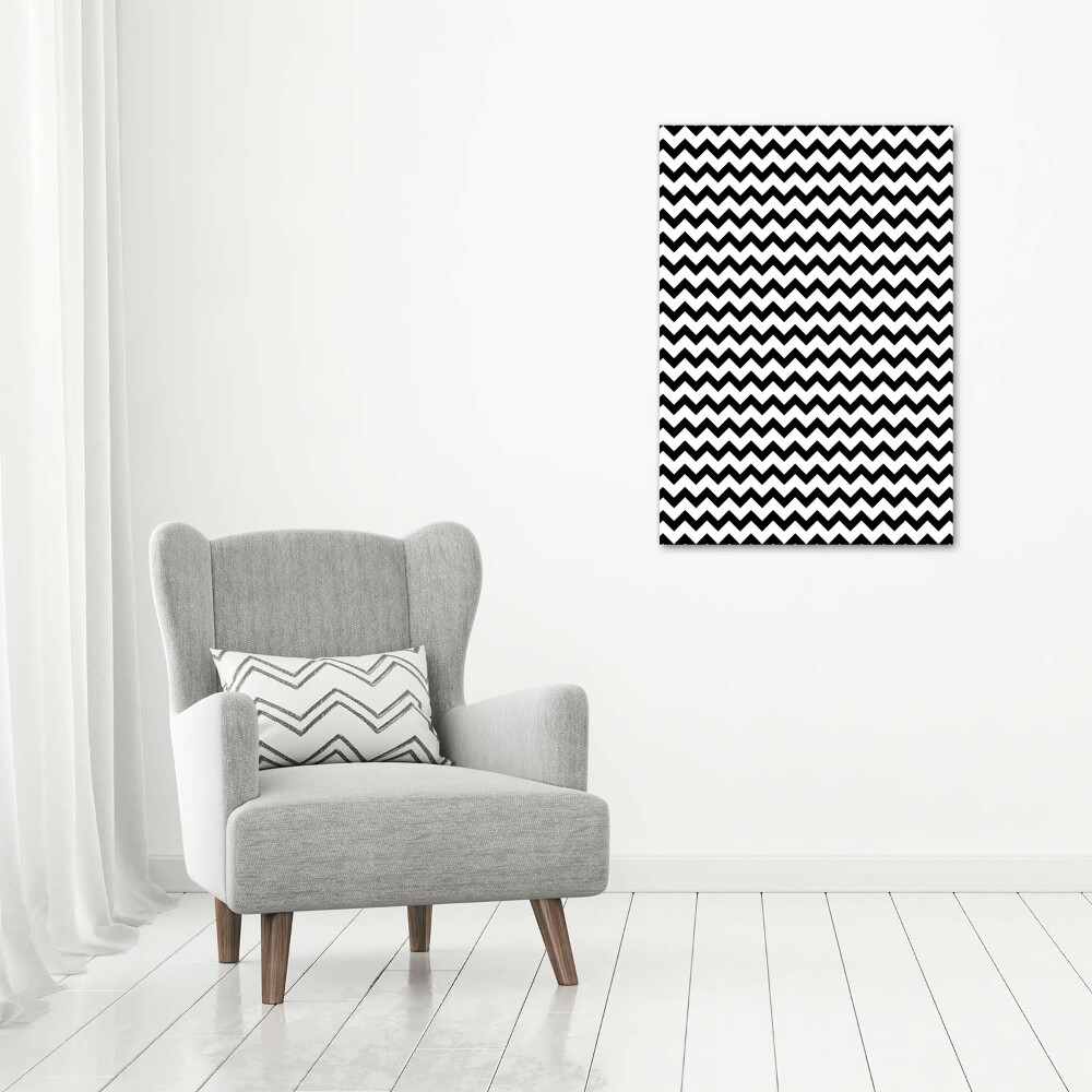 Nowoczesny obraz canvas na ramie pionowy Zygzaki