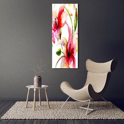 Foto obraz canvas pionowy Kwiaty lilii