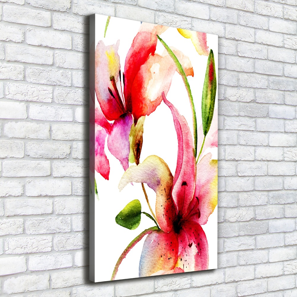 Foto obraz canvas pionowy Kwiaty lilii
