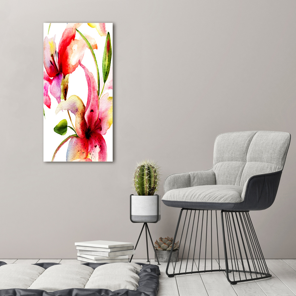 Foto obraz canvas pionowy Kwiaty lilii