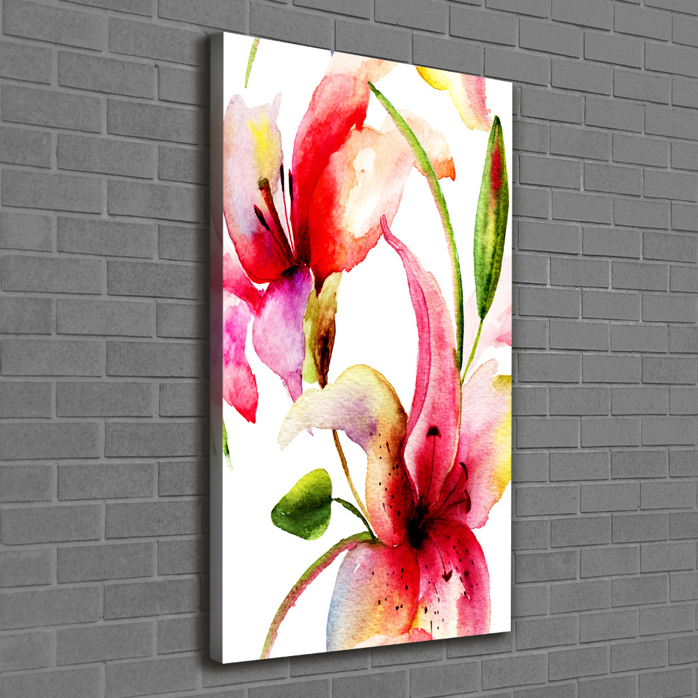 Foto obraz canvas pionowy Kwiaty lilii