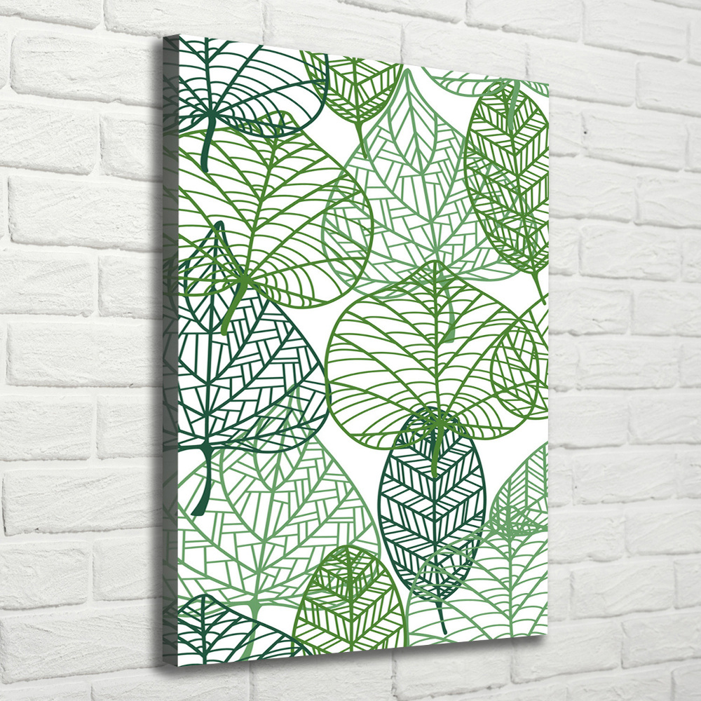 Nowoczesny fotoobraz canvas na ramie pionowy Liście