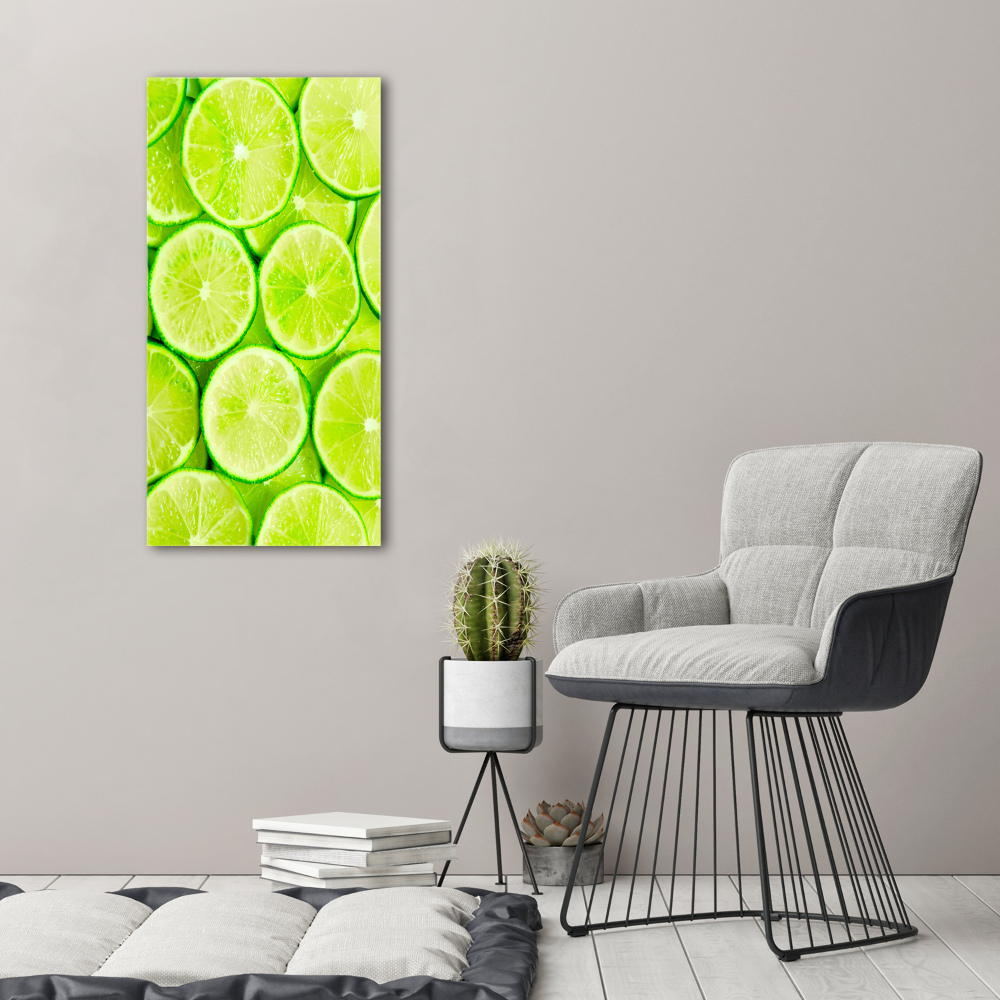 Nowoczesny obraz canvas na ramie pionowy Limonki