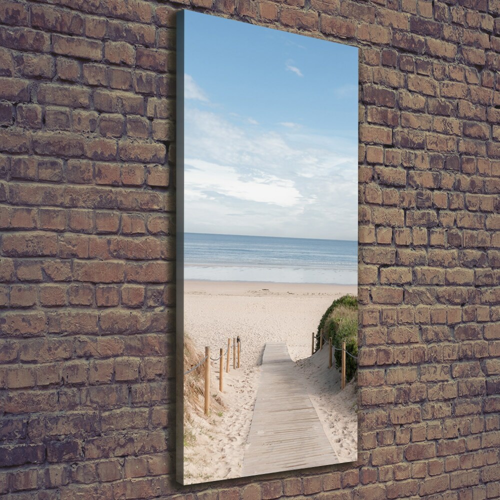Foto obraz na płótnie pionowy Ścieżka na plażę