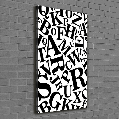 Nowoczesny obraz canvas na ramie pionowy Alfabet