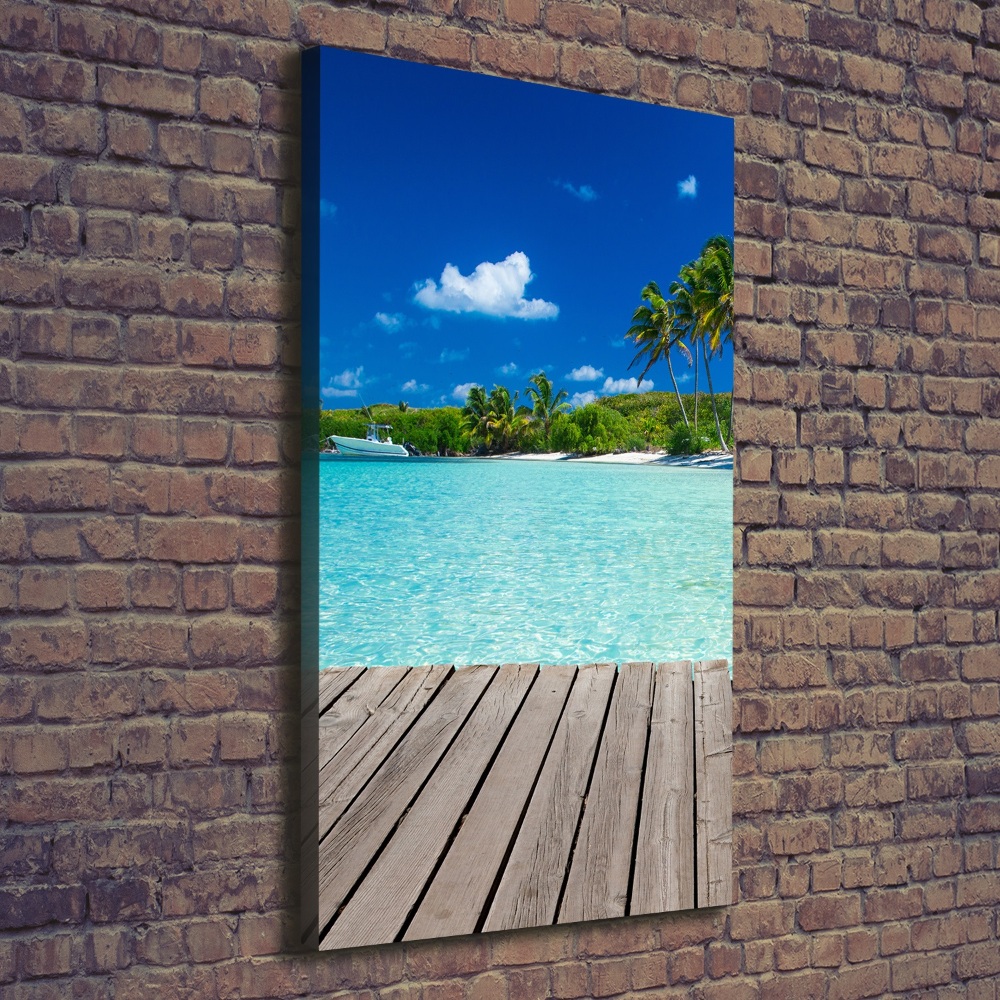 Foto obraz na płótnie pionowy Tropikalna plaża