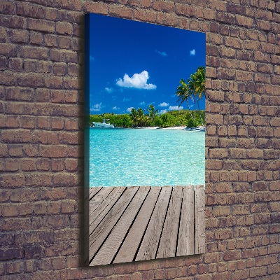 Foto obraz na płótnie pionowy Tropikalna plaża