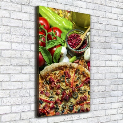 Foto obraz drukowany na płótnie pionowy Pizza