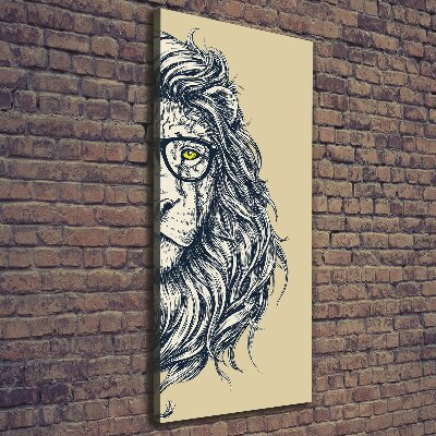 Foto obraz na płótnie pionowy Hipsterski lew