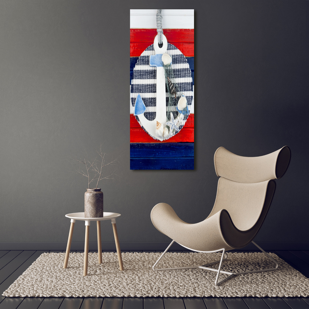 Nowoczesny obraz canvas na ramie pionowy Kotwica
