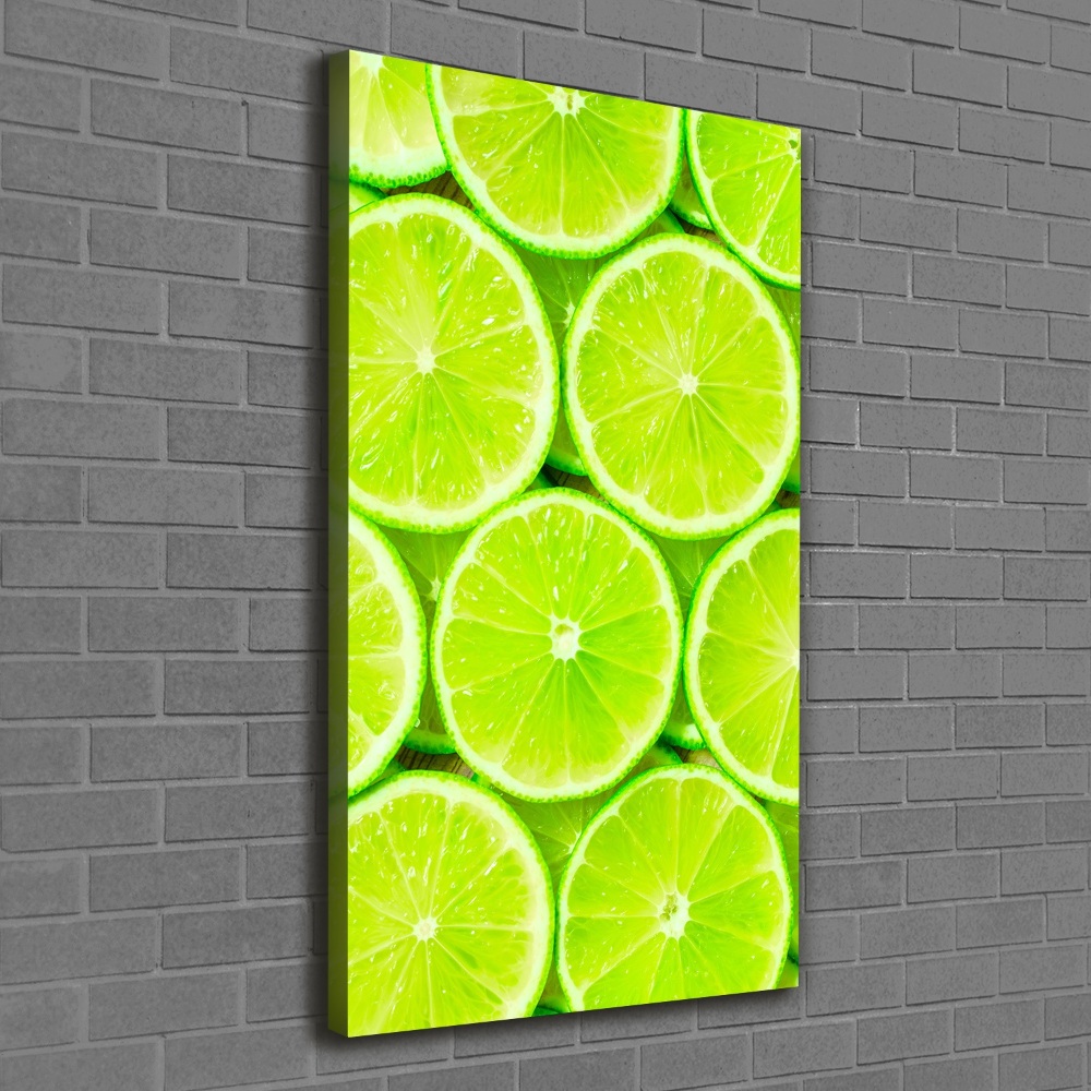 Nowoczesny obraz canvas na ramie pionowy Limonka