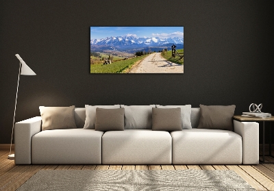 Foto obraz szkło hartowane Panorama Tatr