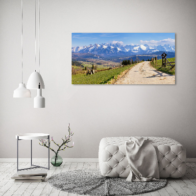 Foto obraz szkło hartowane Panorama Tatr