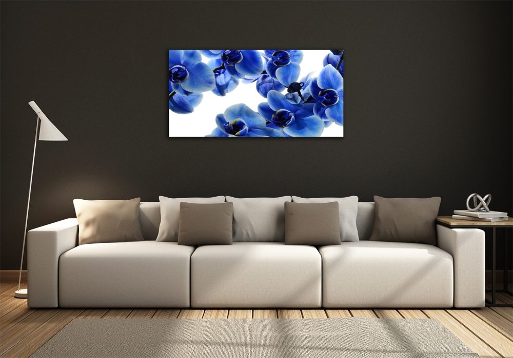 Foto obraz szklany Niebieska orchidea