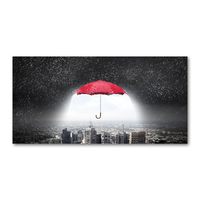 Foto obraz szklany Parasol nad miastem