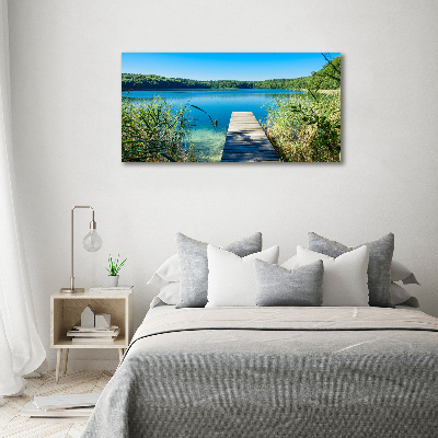 Foto obraz szklany Molo nad jeziorem